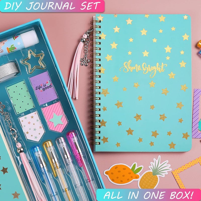 BEARUN DIY Journal Kit for Girls, Scrapbook & Diary Supplies Set, Birthday Gifts for Teen Girls Craft Sets - Unleash Creativity Journaling Art Crafts Kit - Ideal Gifts for 8 9 10 11 12 13 14 Year Old Girl - Image 4